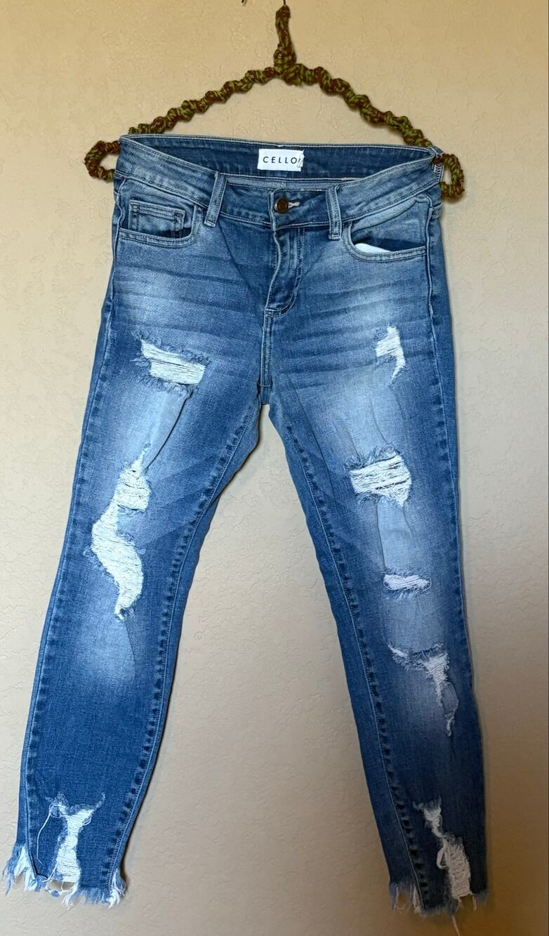 Cello Distressed Skinny Jeans Size 3